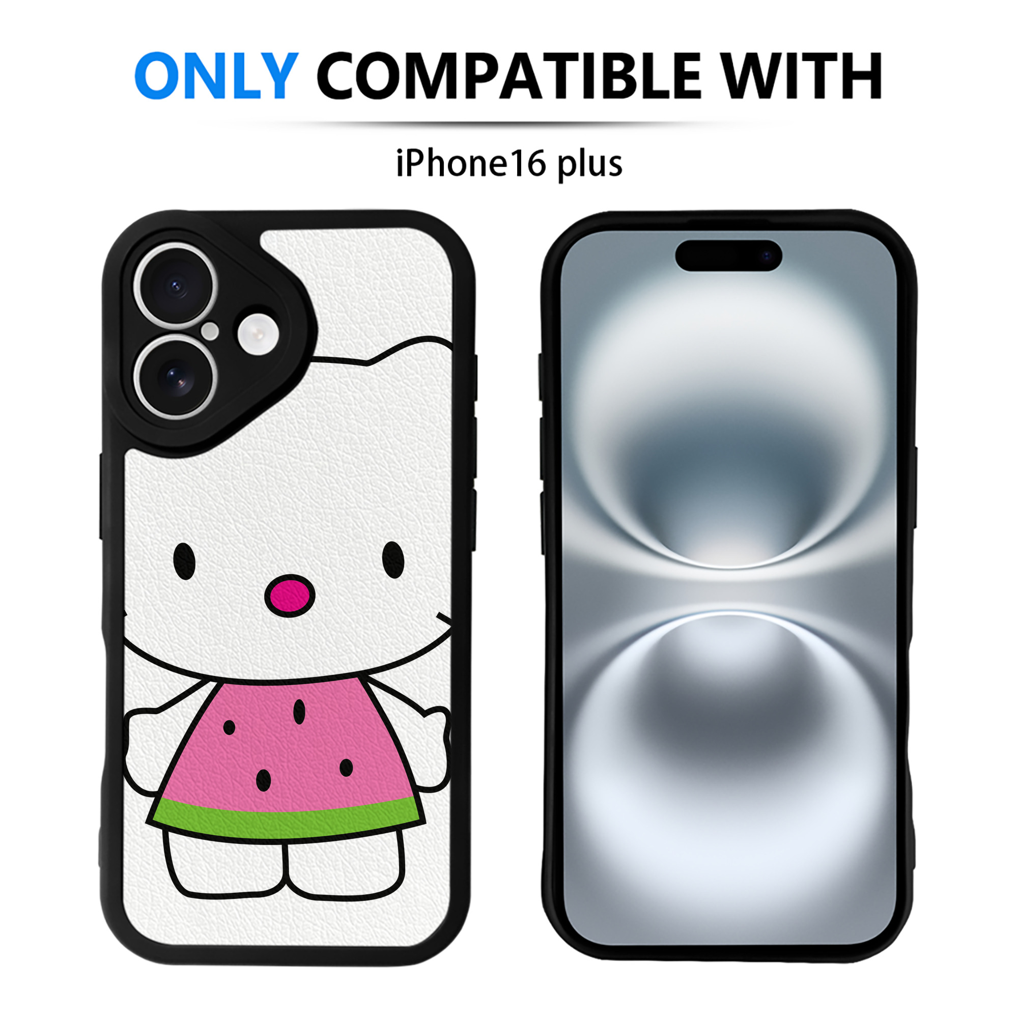 （画像用） Hello Kitty ハローキティ 【iPhone 16シリーズ対応】シリコンスマホケース（レザー調） 材質：シリコン
